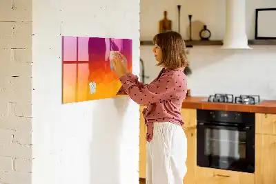 Magnetic dry erase board sunrise desk model