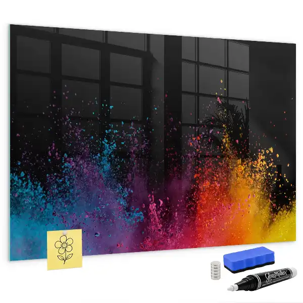 Magnetic dry erase board colorful design