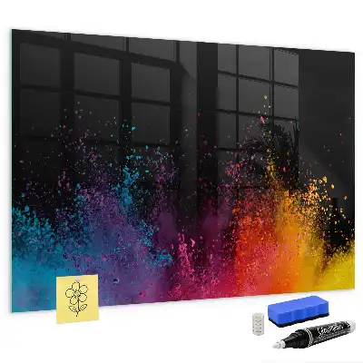 Magnetic dry erase board colorful design