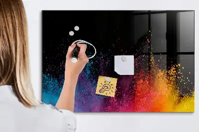 Magnetic dry erase board colorful design