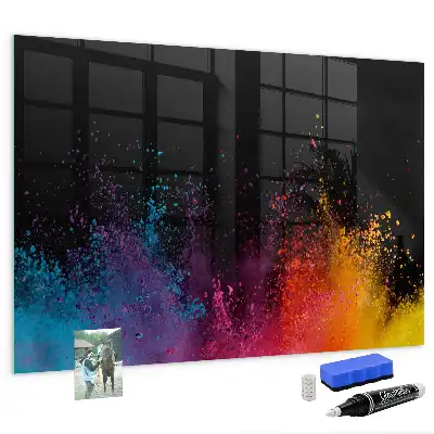 Magnetic dry erase board colorful design