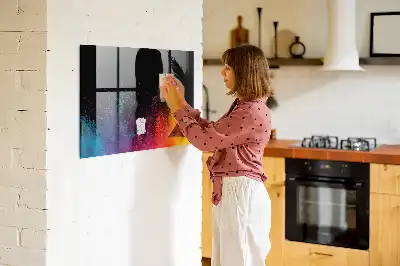 Magnetic dry erase board colorful design