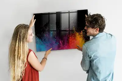 Magnetic dry erase board colorful design