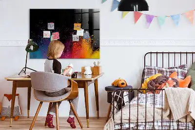 Magnetic dry erase board colorful design