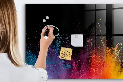 Magnetic dry erase board colorful design