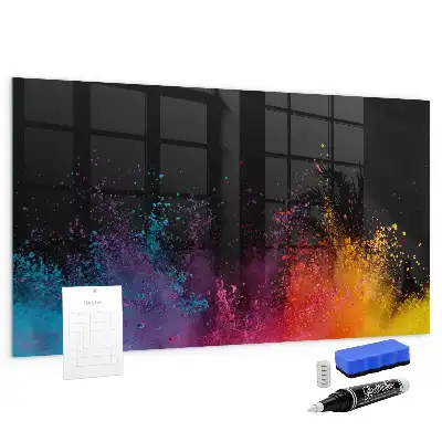 Magnetic dry erase board colorful design