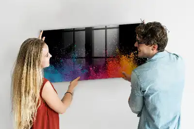 Magnetic dry erase board colorful design