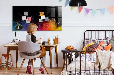 Magnetic dry erase board colorful design