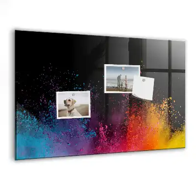 Magnetic dry erase board colorful design