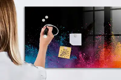 Magnetic dry erase board colorful design