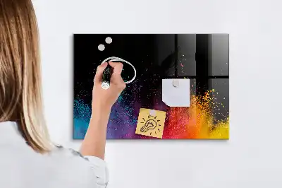 Magnetic dry erase board colorful design