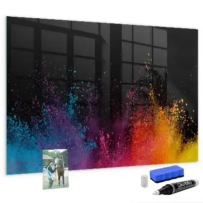 Magnetic dry erase board colorful design