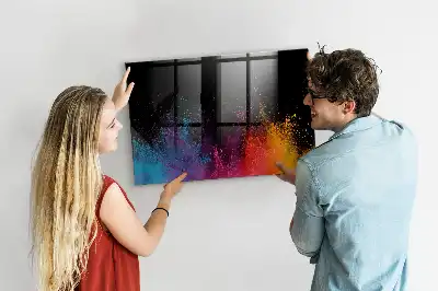 Magnetic dry erase board colorful design
