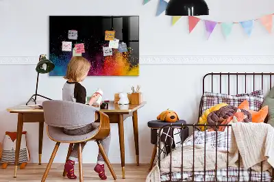 Magnetic dry erase board colorful design