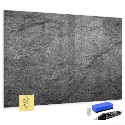 Magnetic erase board volcanic rock style