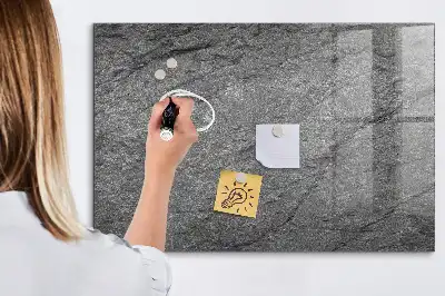 Magnetic erase board volcanic rock style