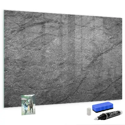 Magnetic erase board volcanic rock style