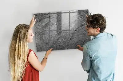 Magnetic erase board volcanic rock style