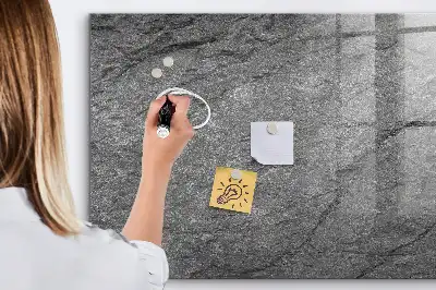Magnetic erase board volcanic rock style