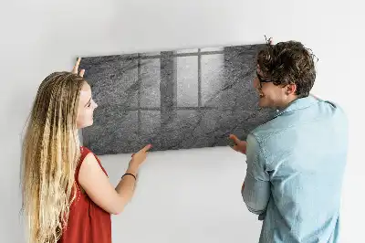 Magnetic erase board volcanic rock style
