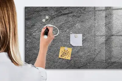 Magnetic erase board volcanic rock style