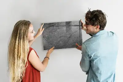 Magnetic erase board volcanic rock style
