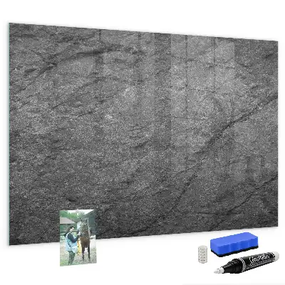Magnetic erase board volcanic rock style