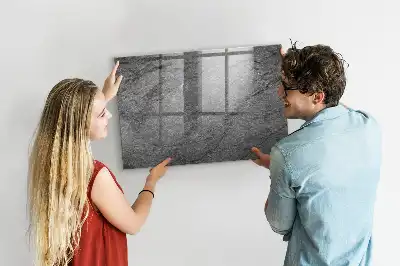 Magnetic erase board volcanic rock style