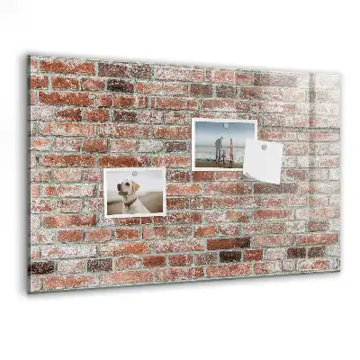 Magnetic dry erase board brick wall design