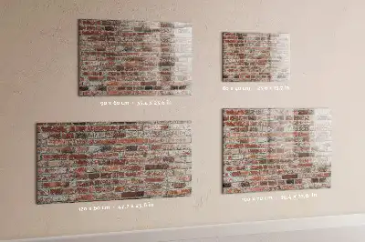 Magnetic dry erase board brick wall design