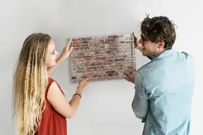 Magnetic dry erase board brick wall design
