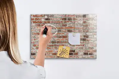 Magnetic dry erase board brick wall design