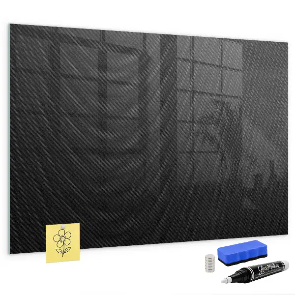 Magnetic dry erase board with dark abstract design