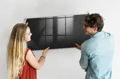 Magnetic dry erase board with dark abstract design