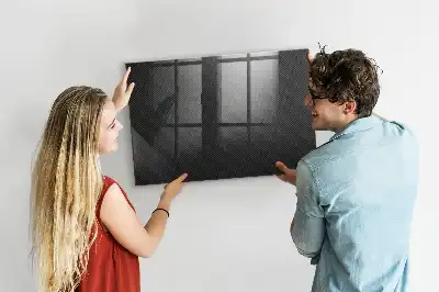 Magnetic dry erase board with dark abstract design