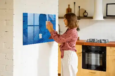 Magnetic dry erase board with bird feathers design