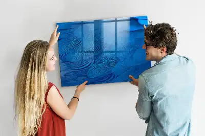 Magnetic dry erase board with bird feathers design