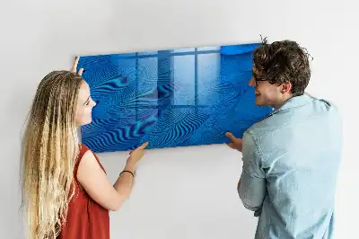 Magnetic dry erase board with bird feathers design