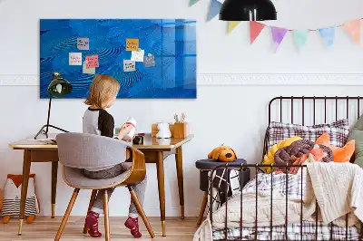 Magnetic dry erase board with bird feathers design