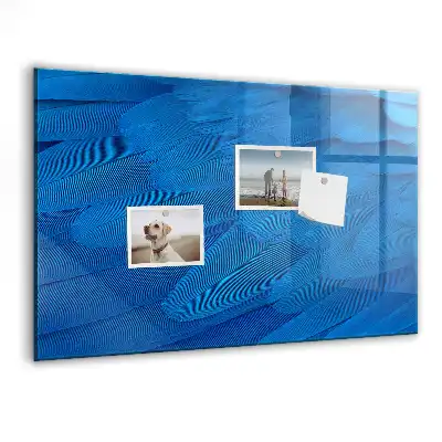 Magnetic dry erase board with bird feathers design