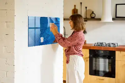 Magnetic dry erase board with bird feathers design