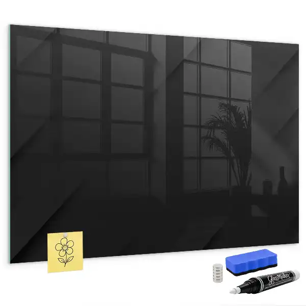 Magnetic dry erase board with dark wall pattern