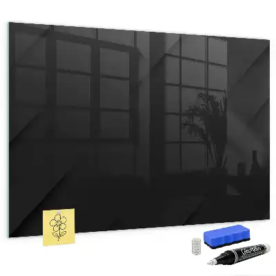 Magnetic dry erase board with dark wall pattern