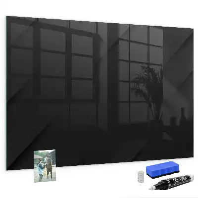 Magnetic dry erase board with dark wall pattern