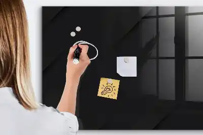 Magnetic dry erase board with dark wall pattern
