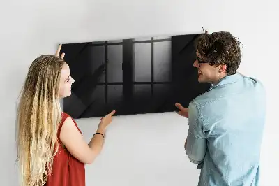 Magnetic dry erase board with dark wall pattern