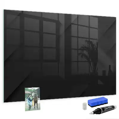 Magnetic dry erase board with dark wall pattern
