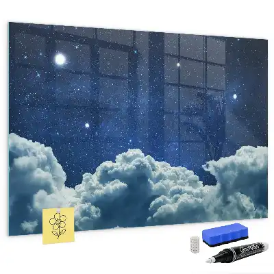 Magnetic erase board night sky design