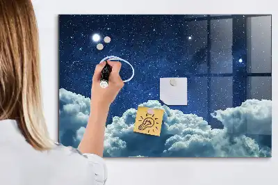 Magnetic erase board night sky design