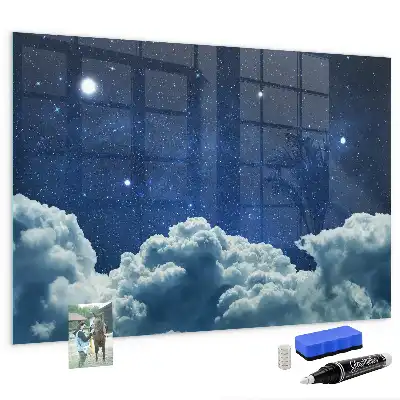 Magnetic erase board night sky design